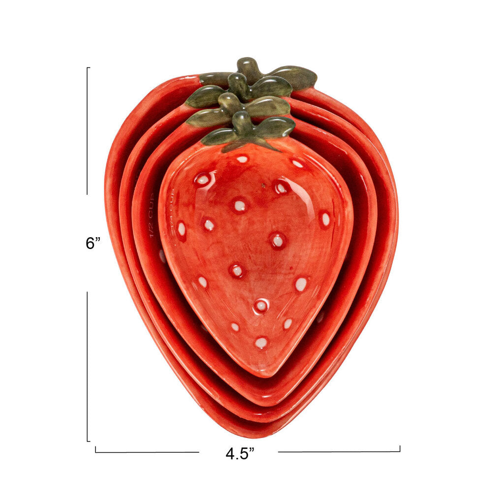 STRAWBERRY SHAPED MEASURING CUP SET