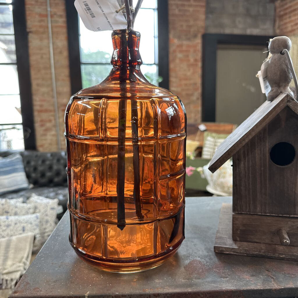 VINTAGE STYLE GLASS BOTTLE- ROUND