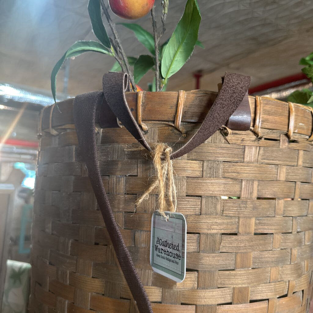 GATHERING BASKET WITH CANVAS STRAPS