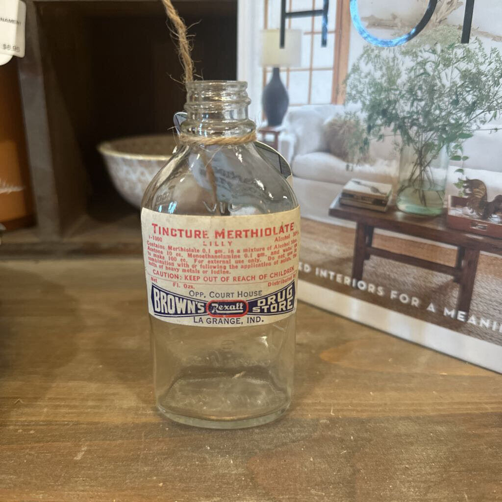 MERTHIOLATE BROWN'S DRUG STORE BOTTLE