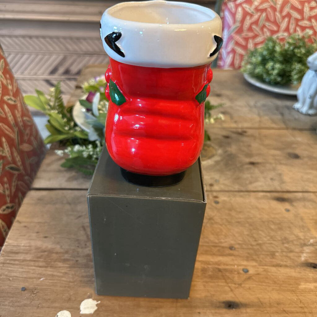 VINTAGE LEFTON JAPAN CERAMIC SANTA BOOT