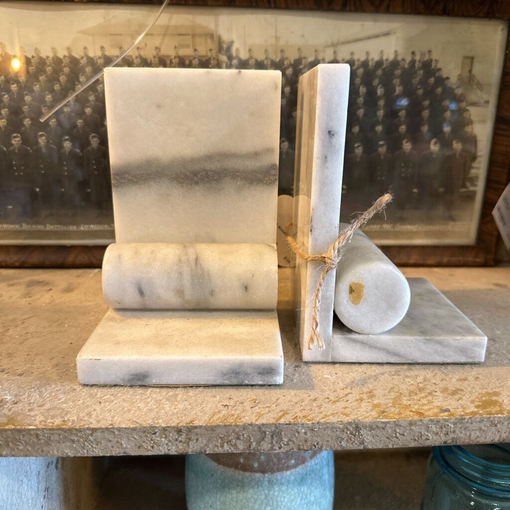 MARBLE BOOKENDS