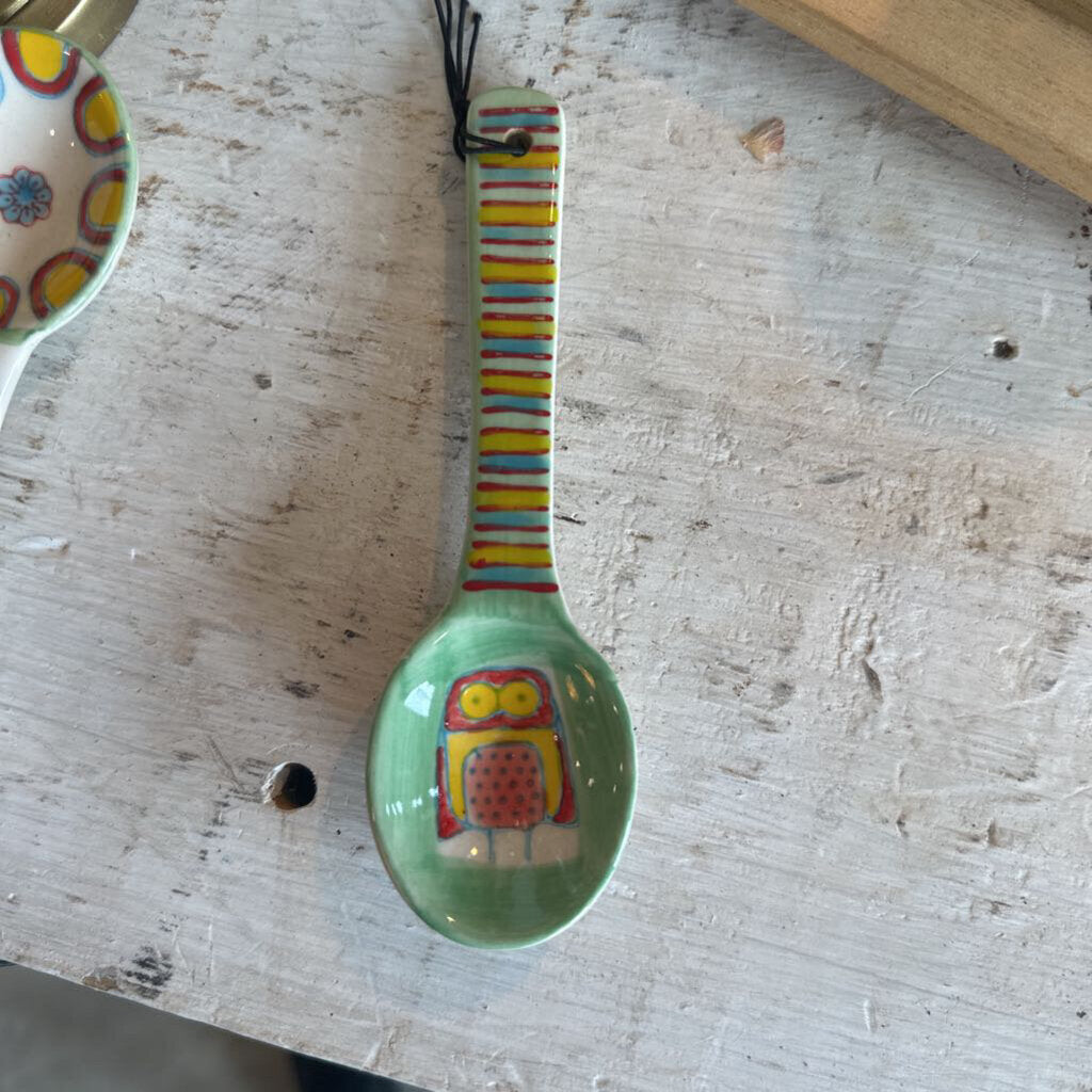 SPOON WITH HAND PAINTED PATTERN