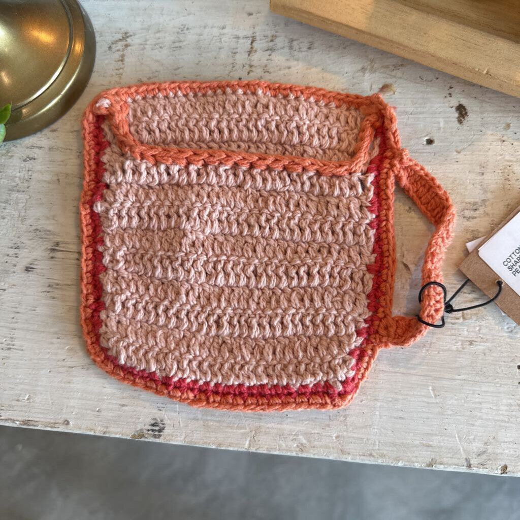 COTTON CROCHETED MUG SHAPE DISH SCRUB