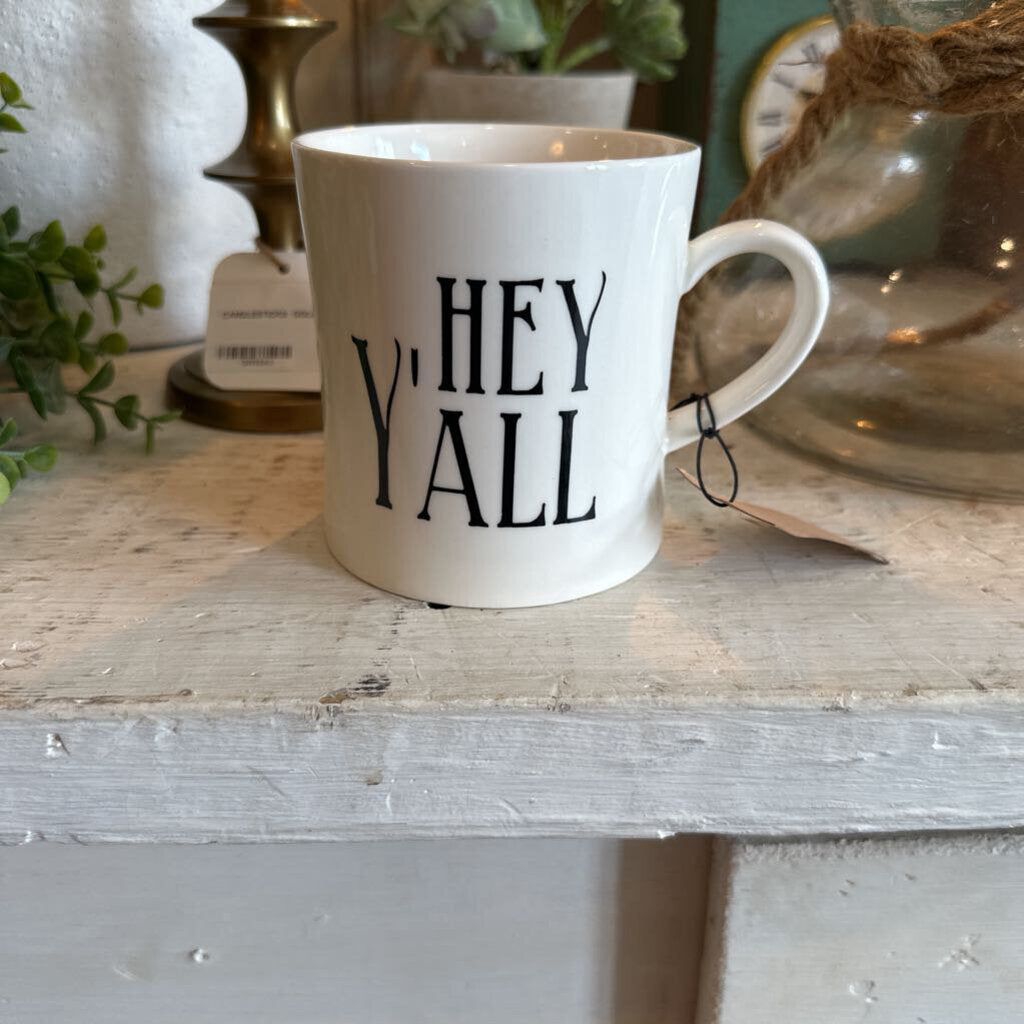STONEWARE MUG HEY Y'ALL