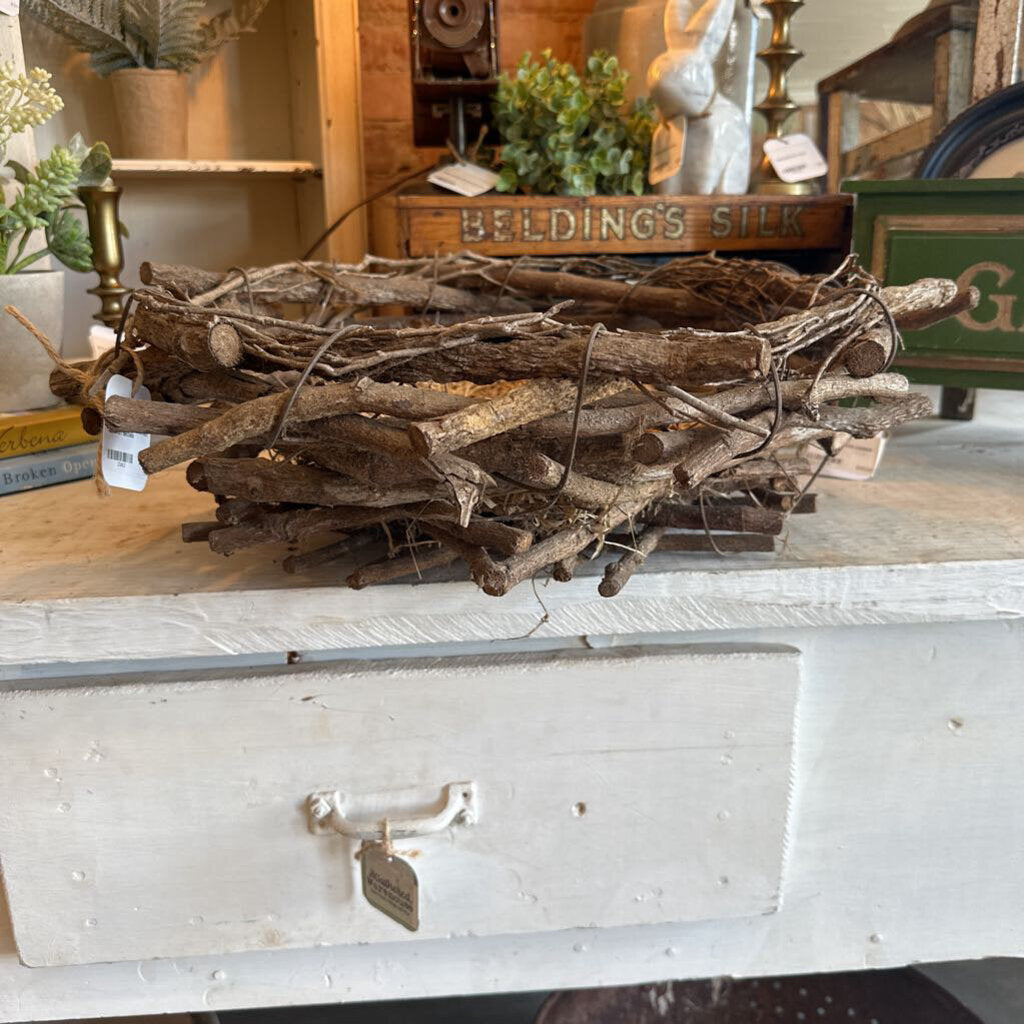 GRAPEVINE AND WIRE NEST BASKET