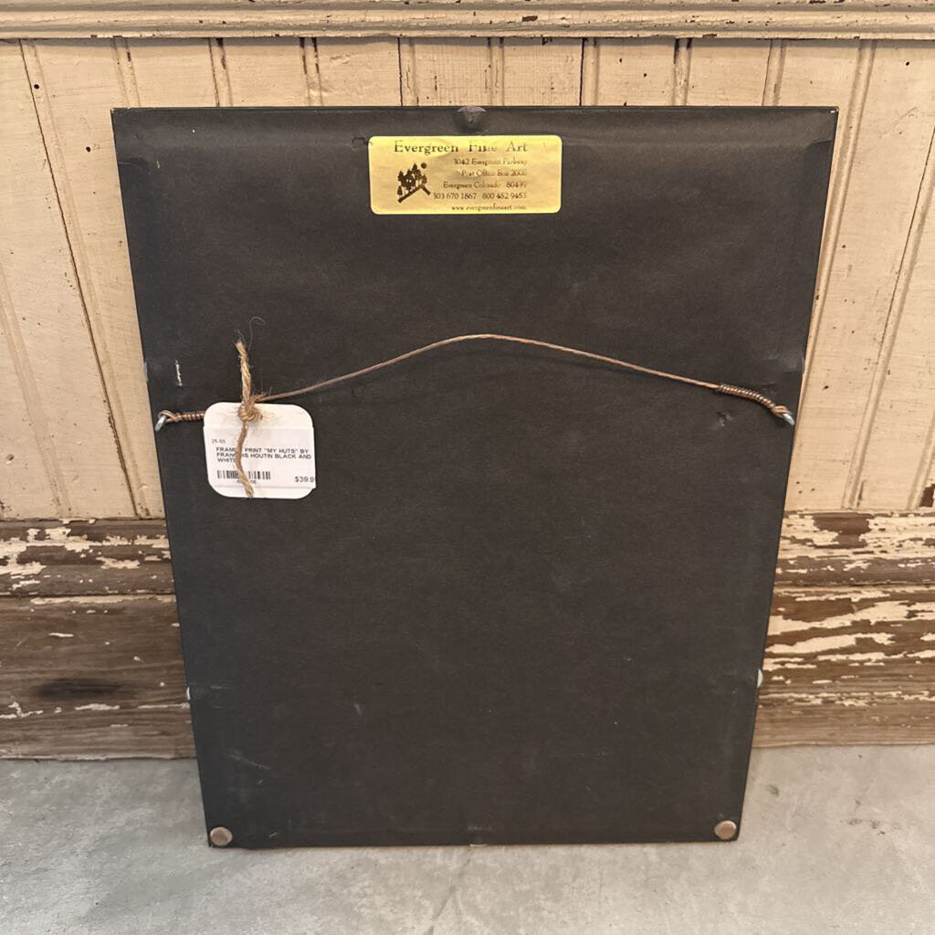 FRAMED PRINT "MY HUTS" BY FRANCOIS HOUTIN