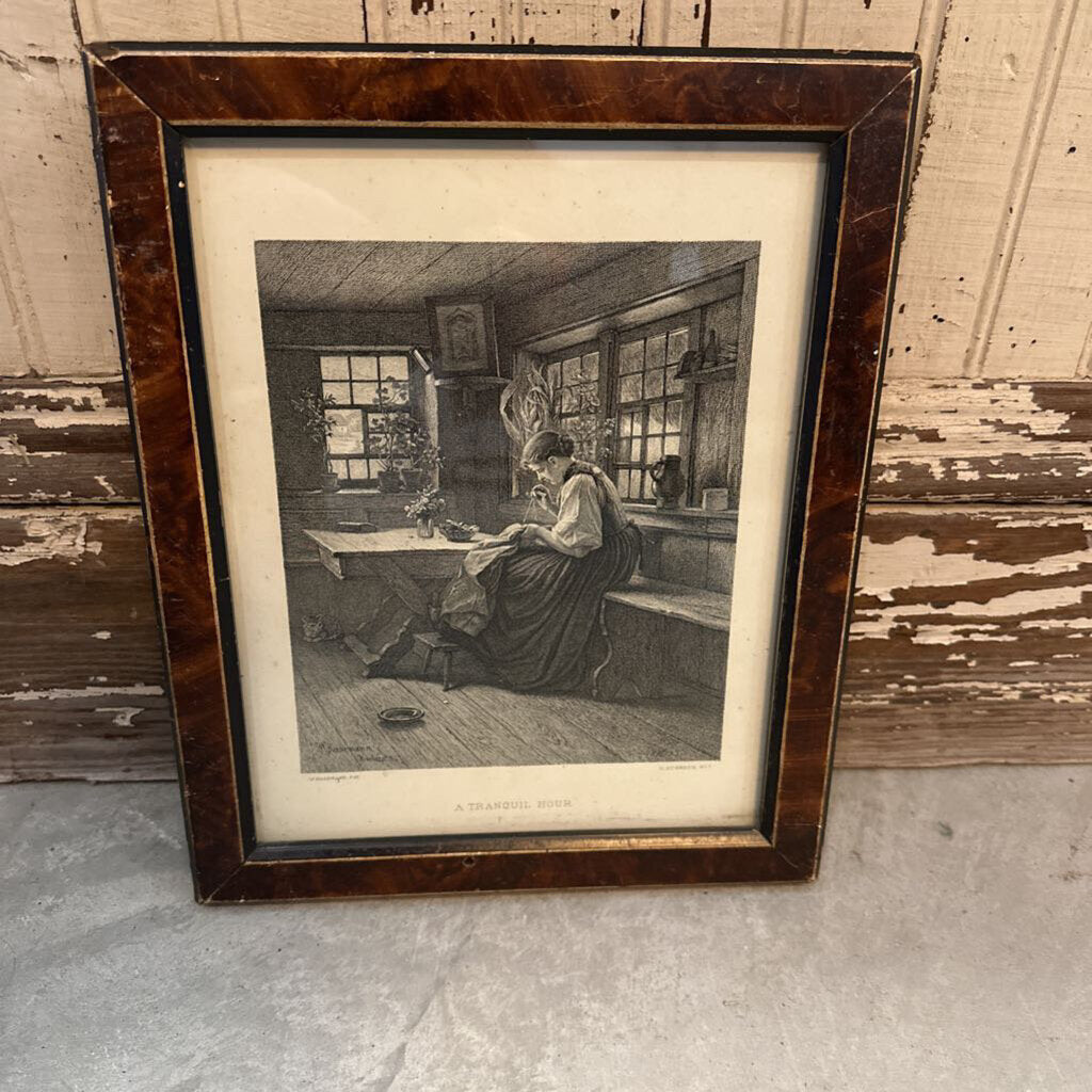 "A TRANQUIL HOUR" FRAMED PRINT