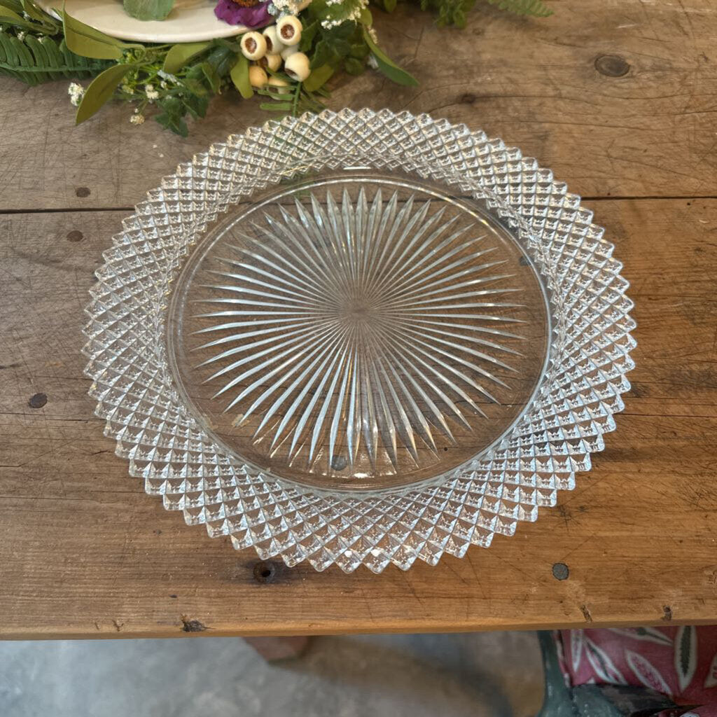VINTAGE GLASS PLATE
