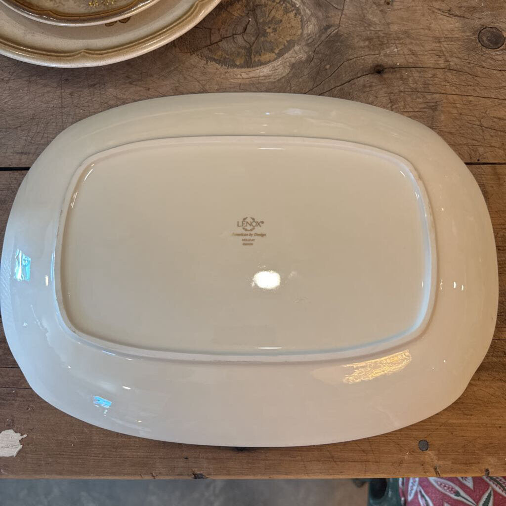 "ALL ROADS LEAD HOME AT CHRISTMAS" PLATTER BY LENOX