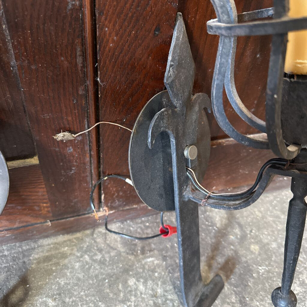 WROUGHT IRON WALL SCONCES