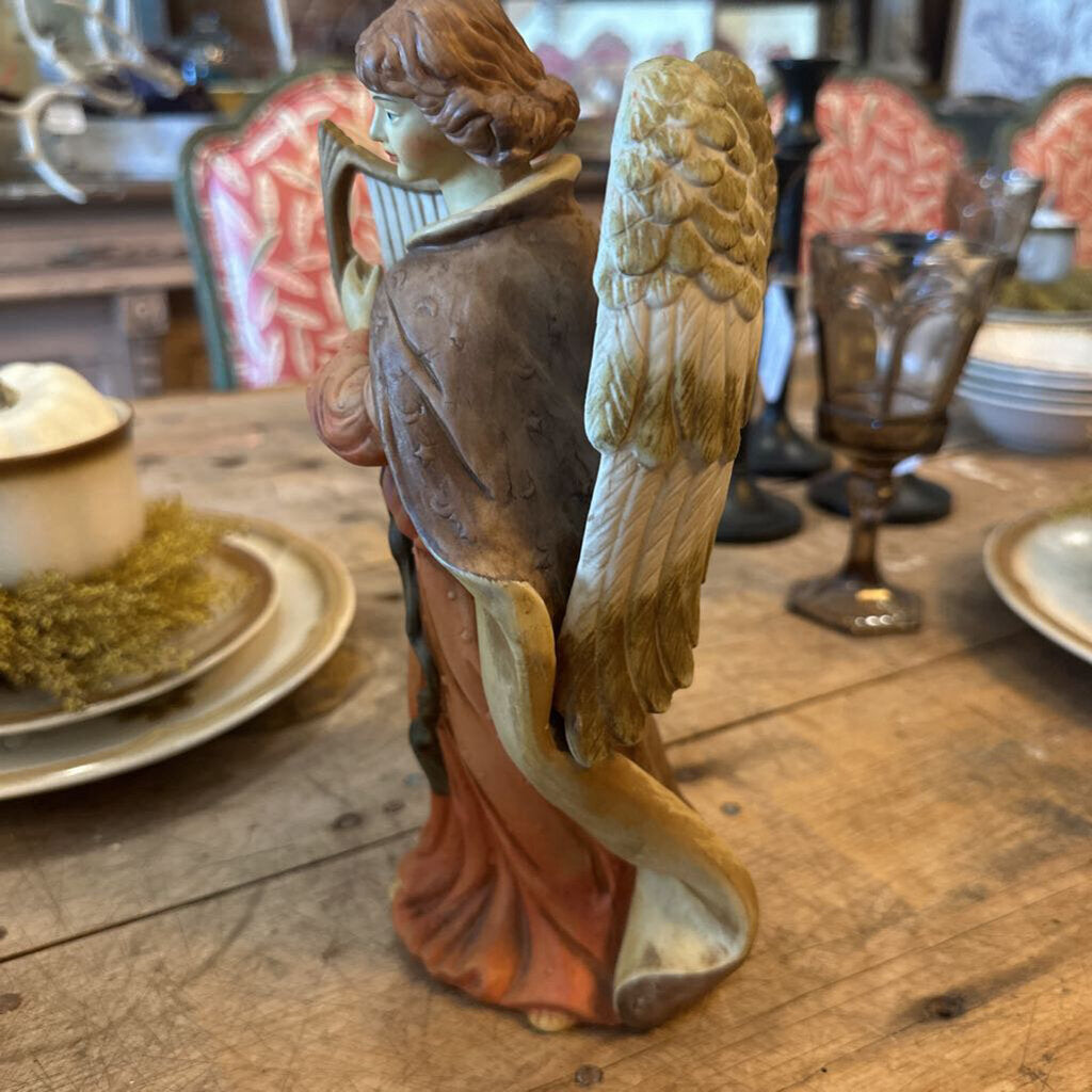 CERAMIC ANGEL WITH HARP