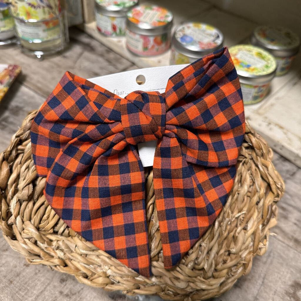 AUBURN PLAID BOW