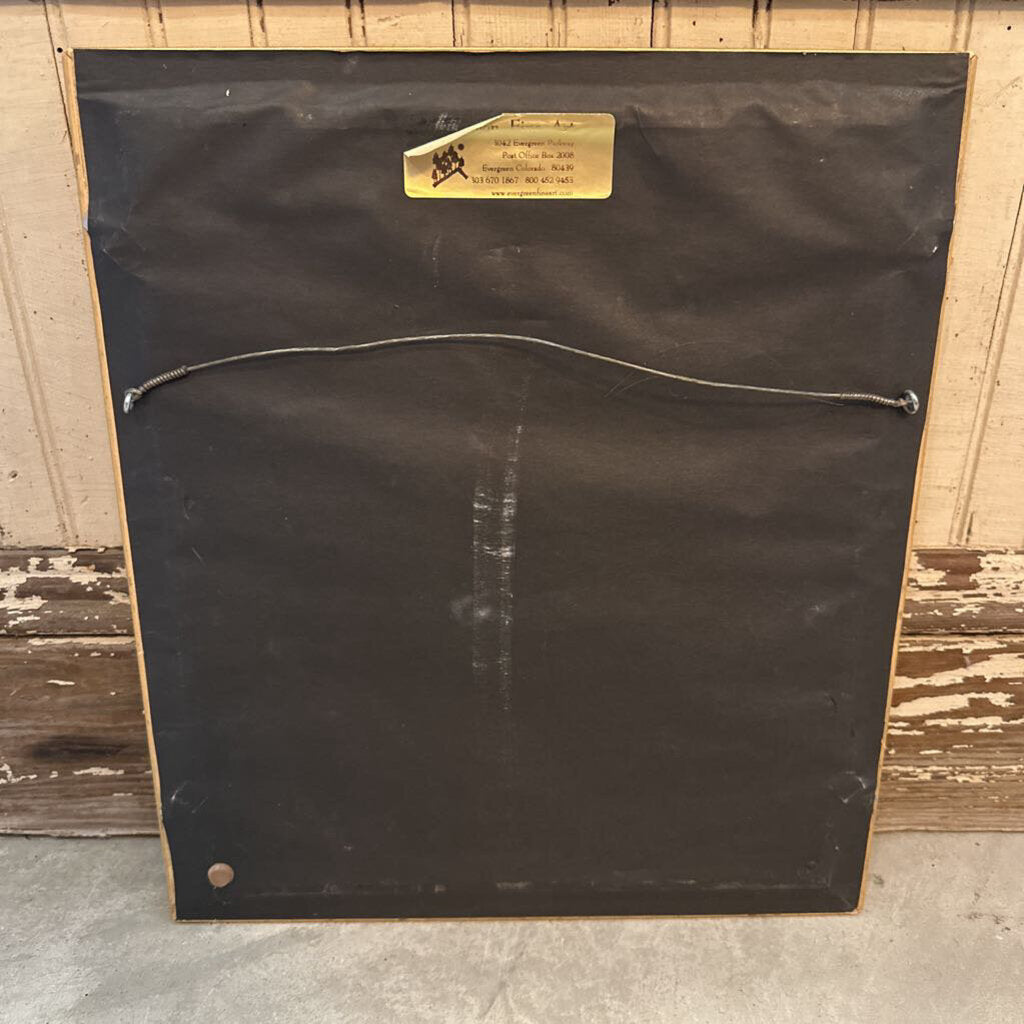 FRAMED BIRD PRINT "HELMET SHRIKE"