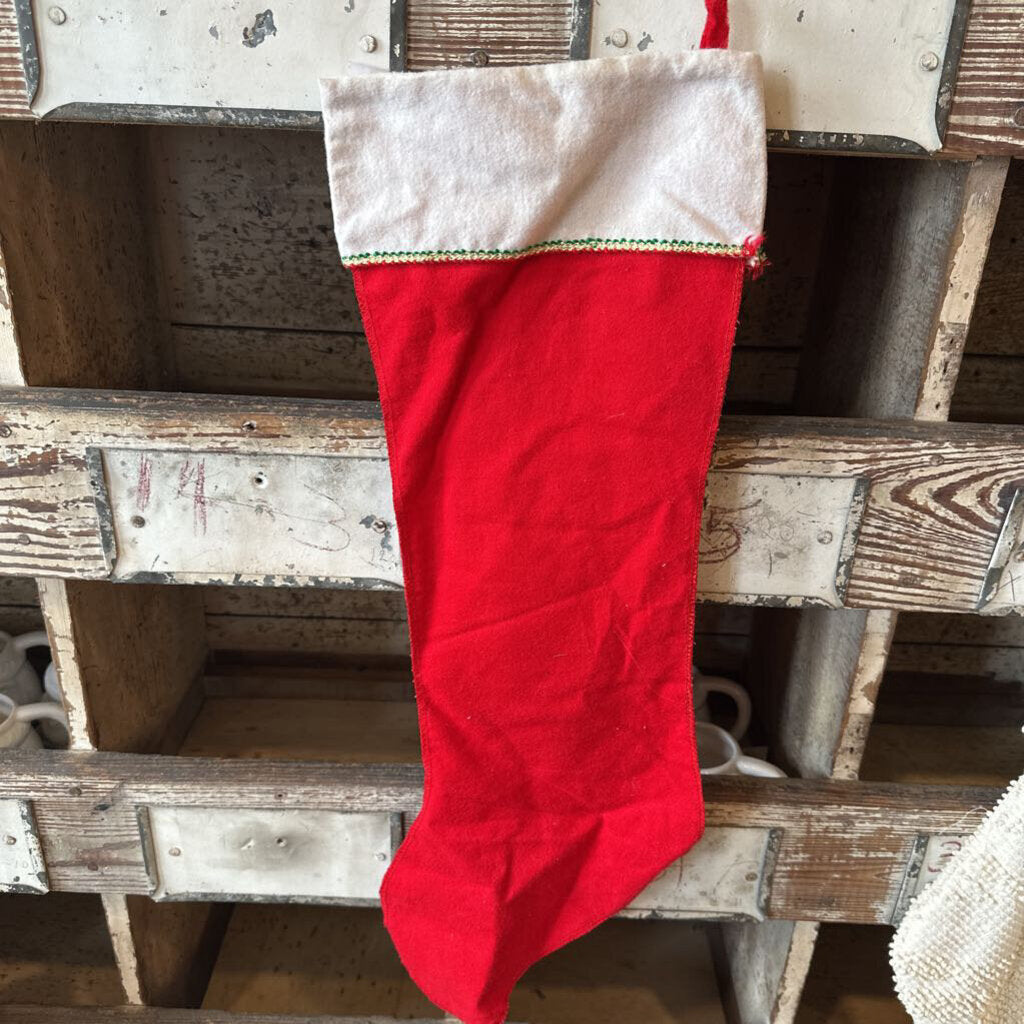 VINTAGE CLOTH STOCKING WITH GLITTER