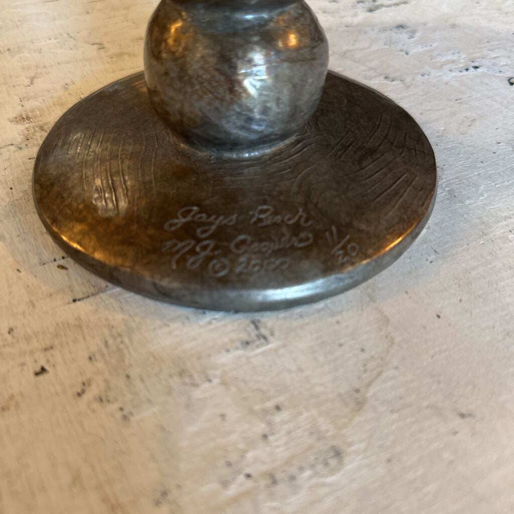 BRONZE BIRD/URN SCULPTURE BY MELISSA COOPER, SIGNED AND NUMBERED