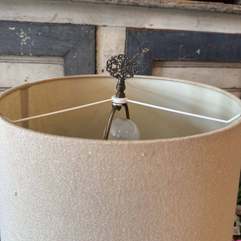 BRASS CHERUB LAMP