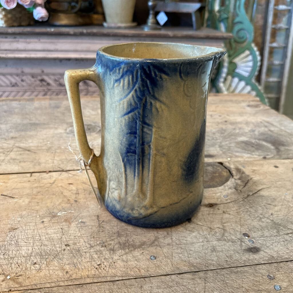CERAMIC PITCHER WITH DEER IN FOREST