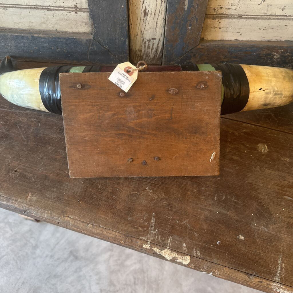PAIR OF MOUNTED HORNS