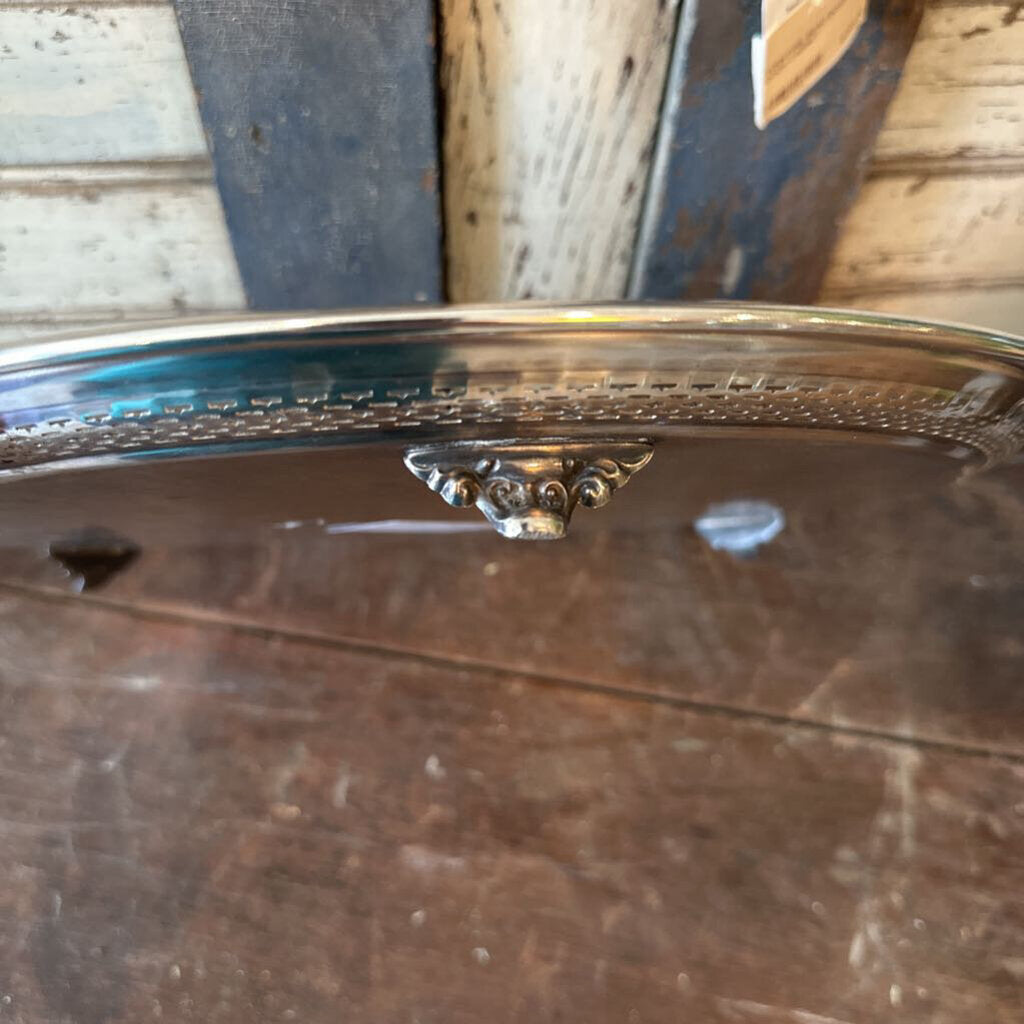 SILVER-PLATED ROUND PLATTER