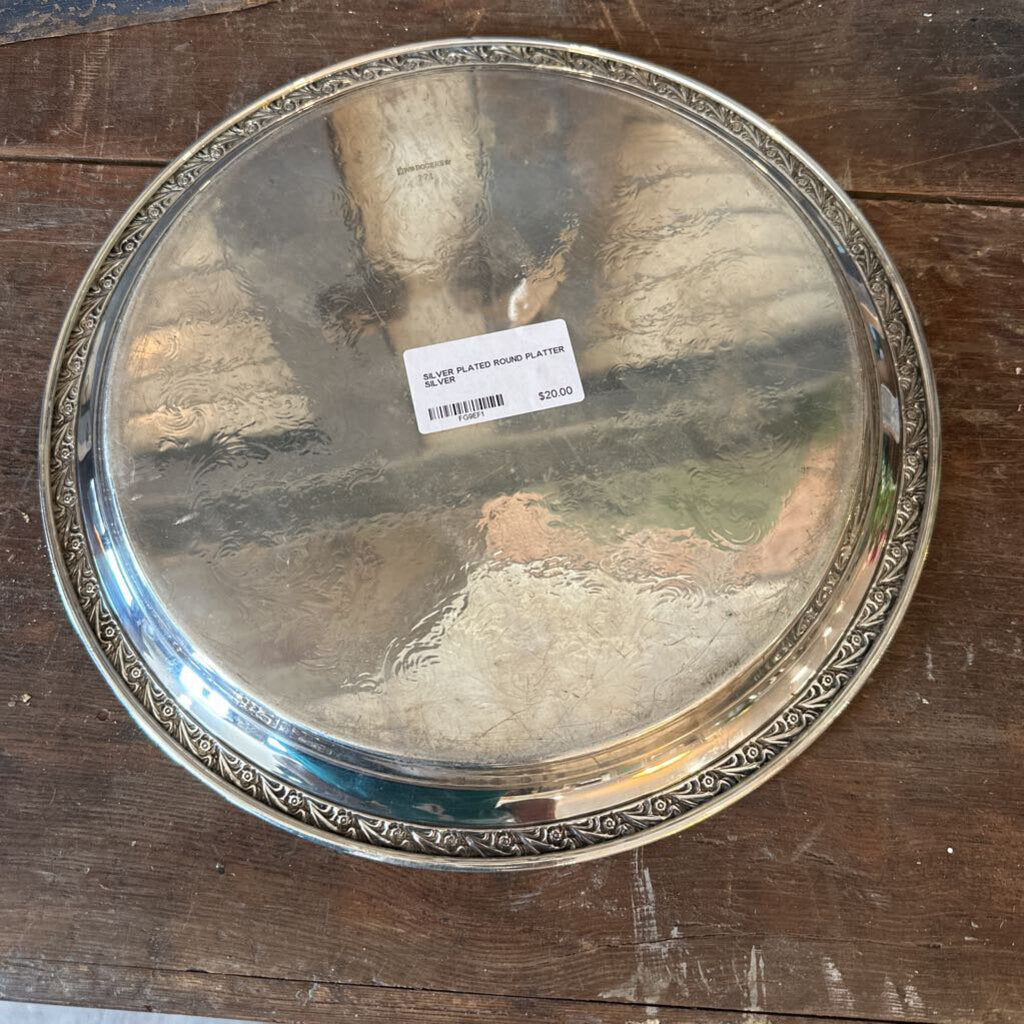 SILVER-PLATED ROUND PLATTER
