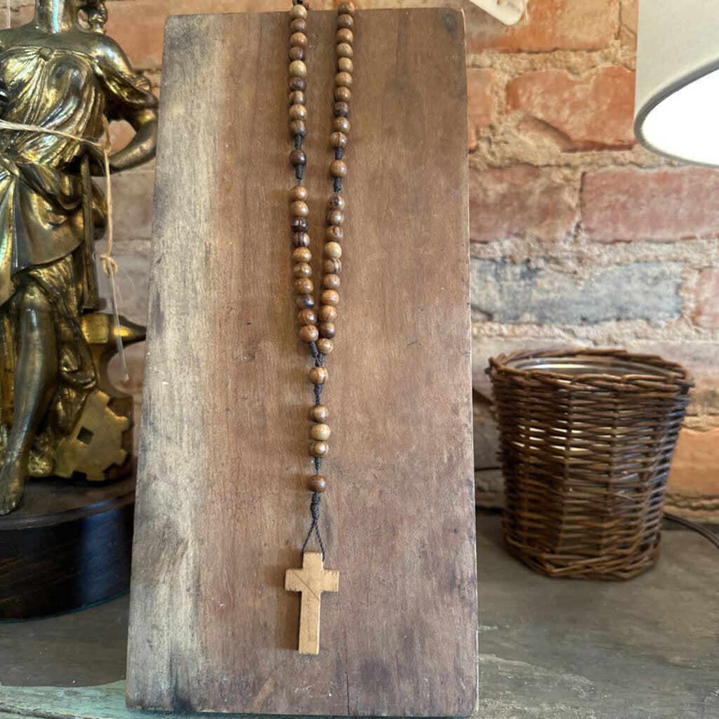 VINTAGE WOODEN ROSARY