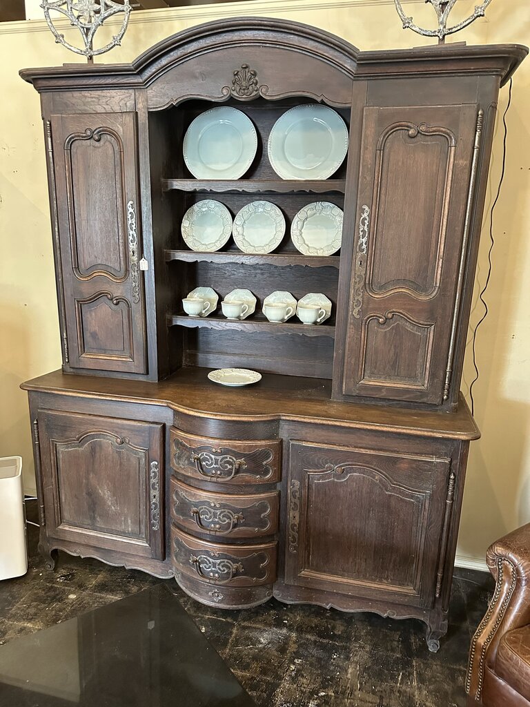 FRENCH OAK CHINA CABINET