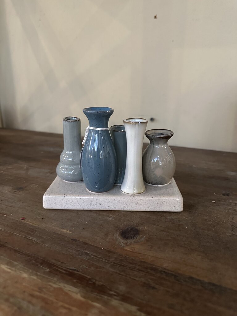STONEWARE MINI BUD VASE COLLECTION