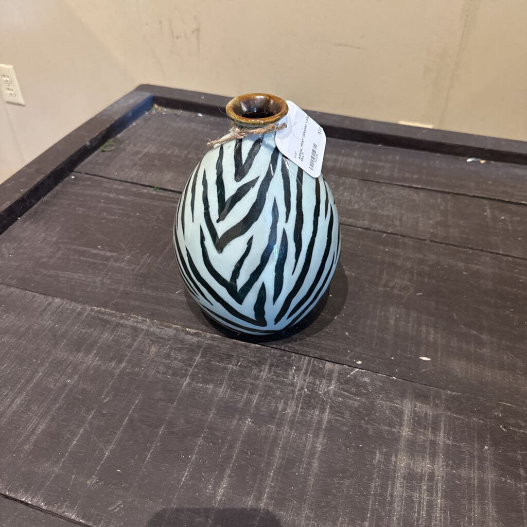 ANIMAL PRINT CERAMIC VASE