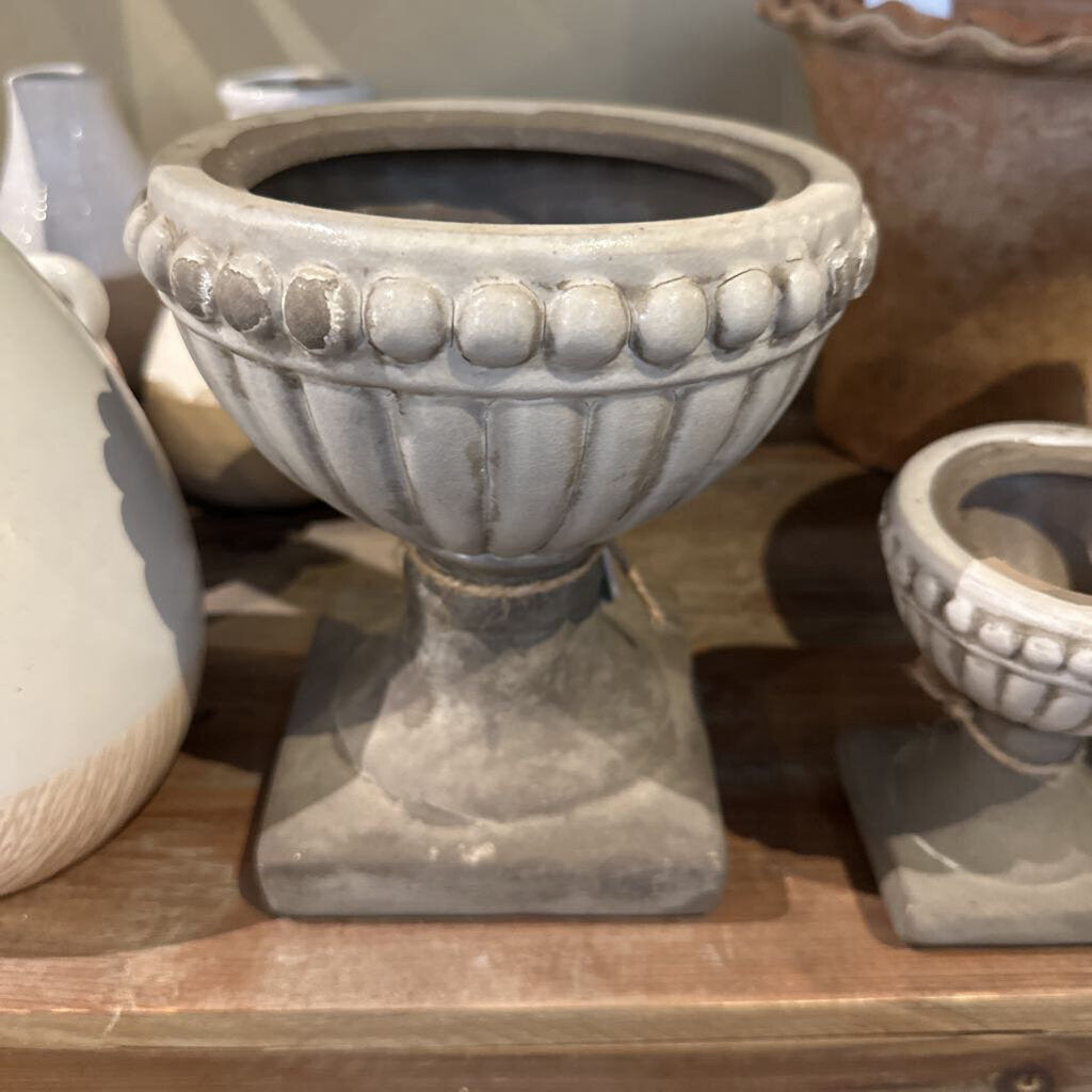 BEADED PEDESTAL URN