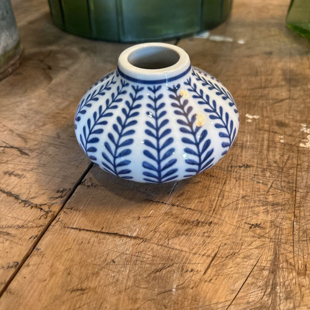 HAND STAMPED STONEWARE VASE
