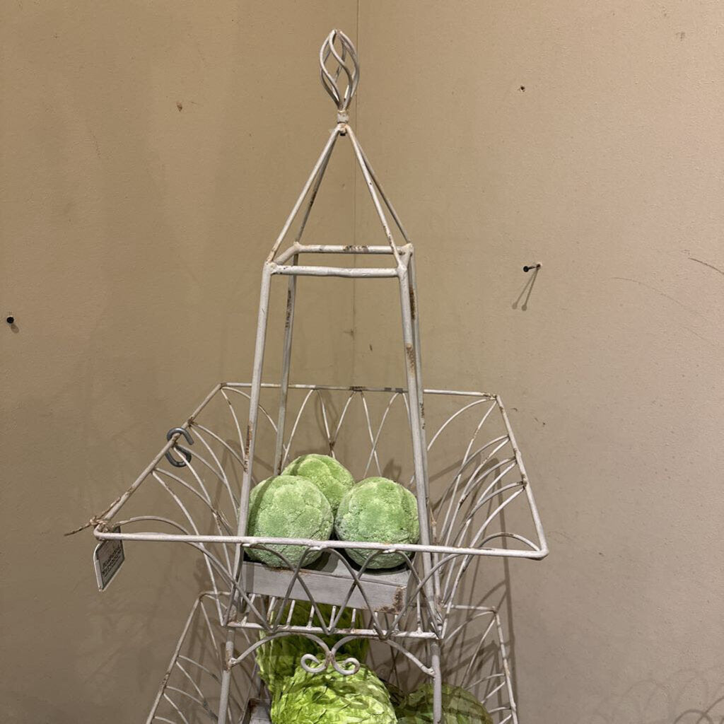 VICTORIAN THREE TIER METAL SHELF