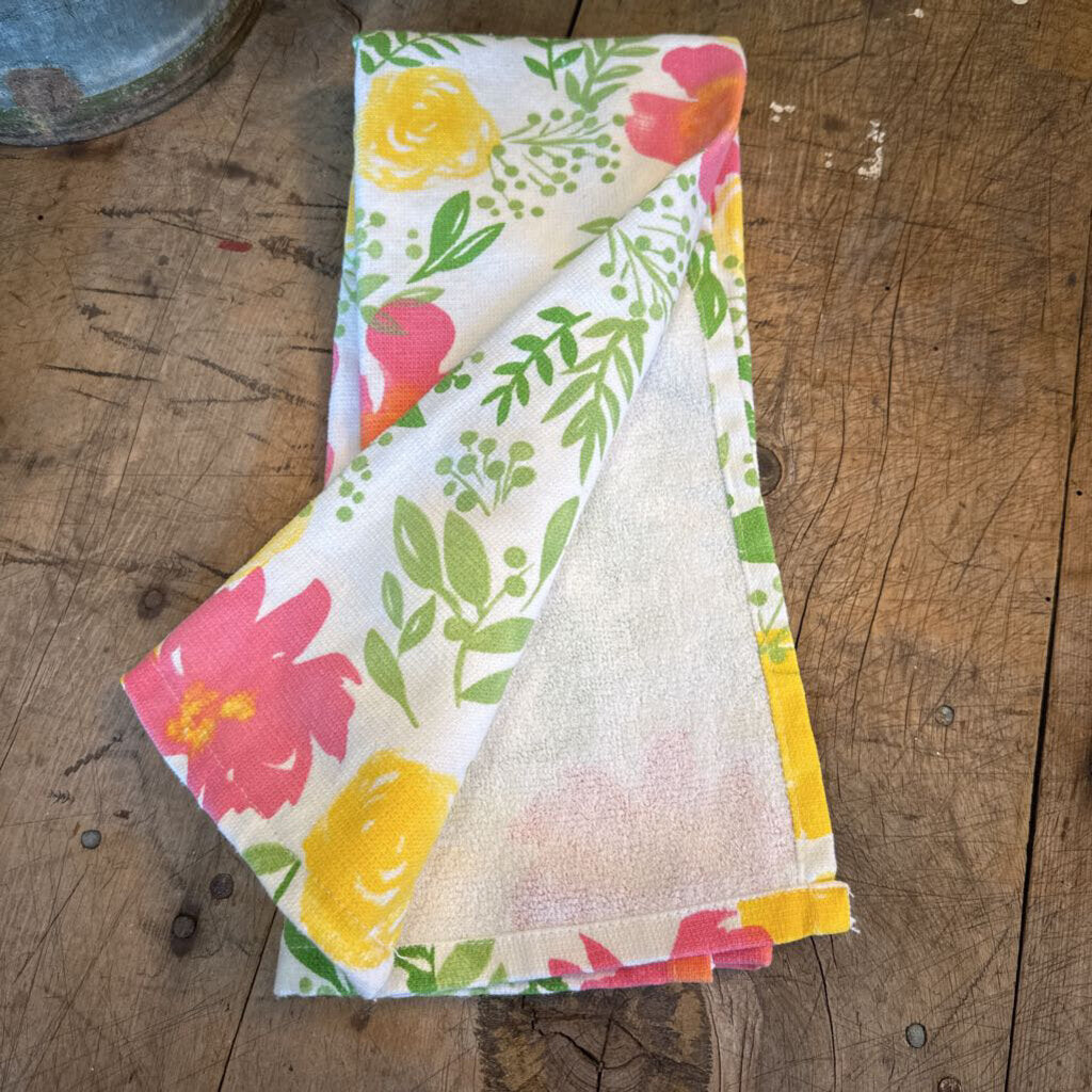 TERRY BACK KITCHEN FLORAL TOWEL
