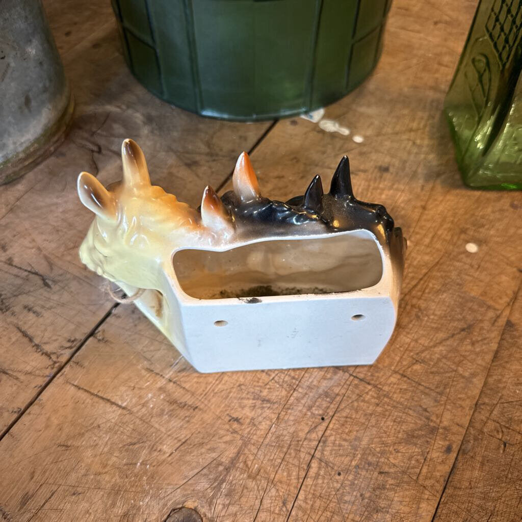 HORSE HEAD CERAMIC WALL PLANTER