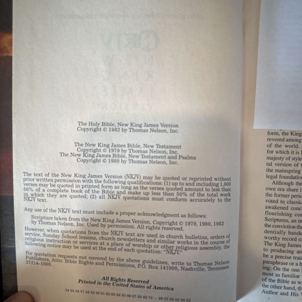 NEW KING JAMES VERSION BIBLE