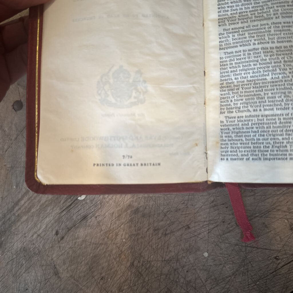 CALFSKIN COVER POCKET BIBLE FROM GREAT BRITIAN