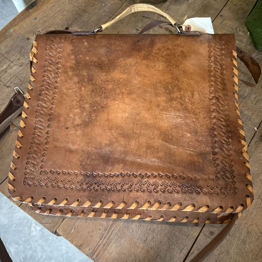 GENUINE LEATHER SATCHEL