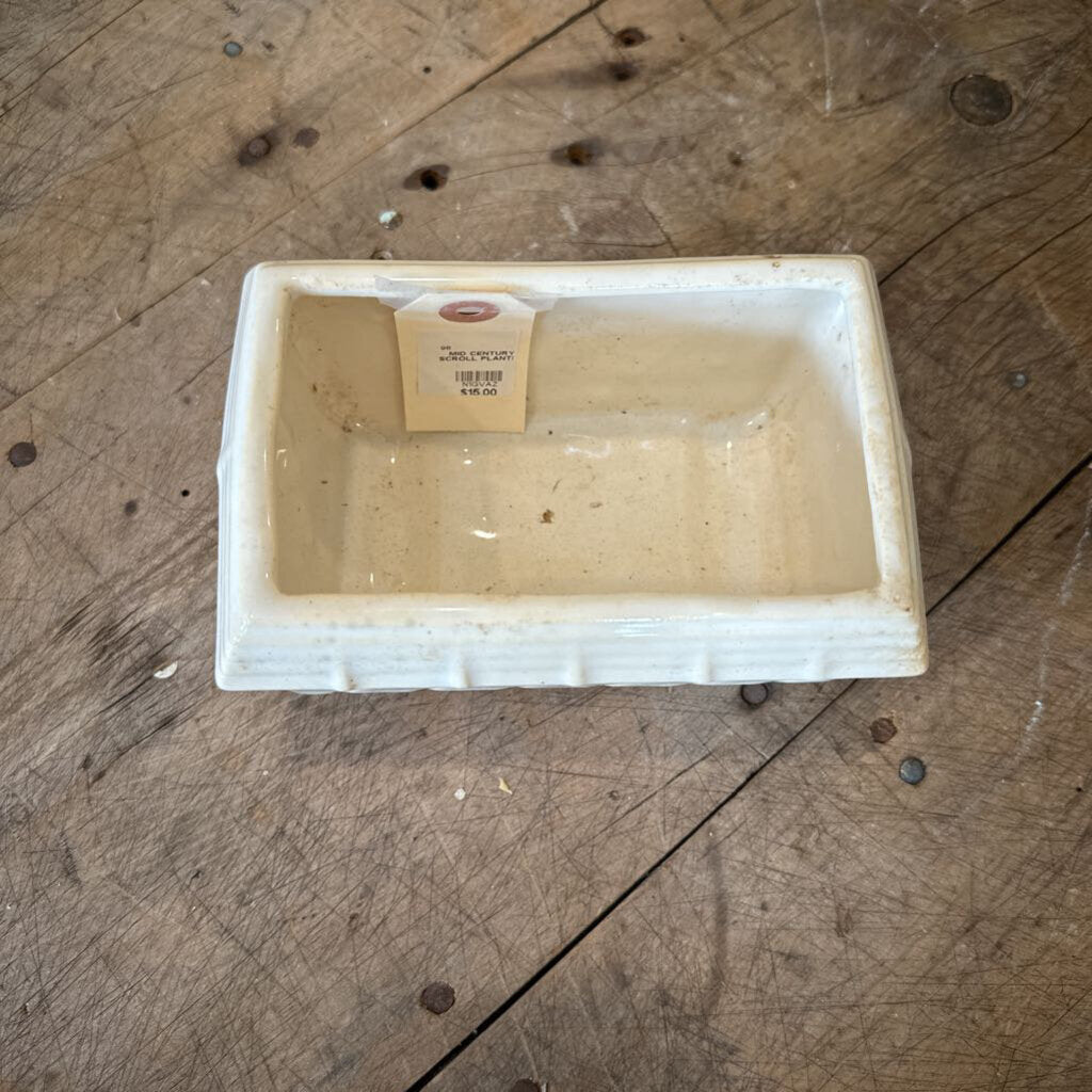 MID CENTURY SCROLL PLANTER