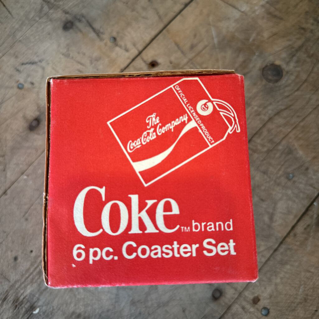 COCA-COLA GLASS COASTER SET