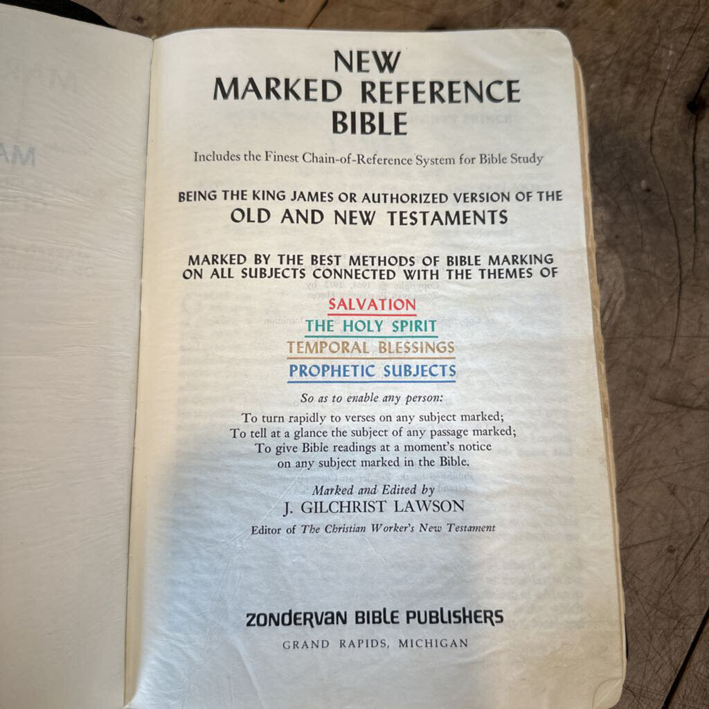 NEW MARKED REFERENCE BIBLE