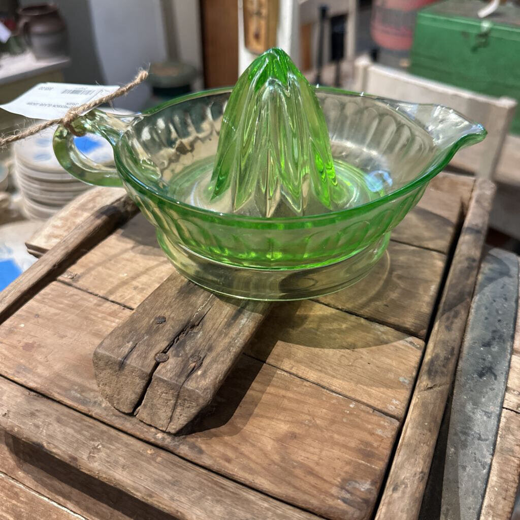 DEPRESSION GLASS JUICER
