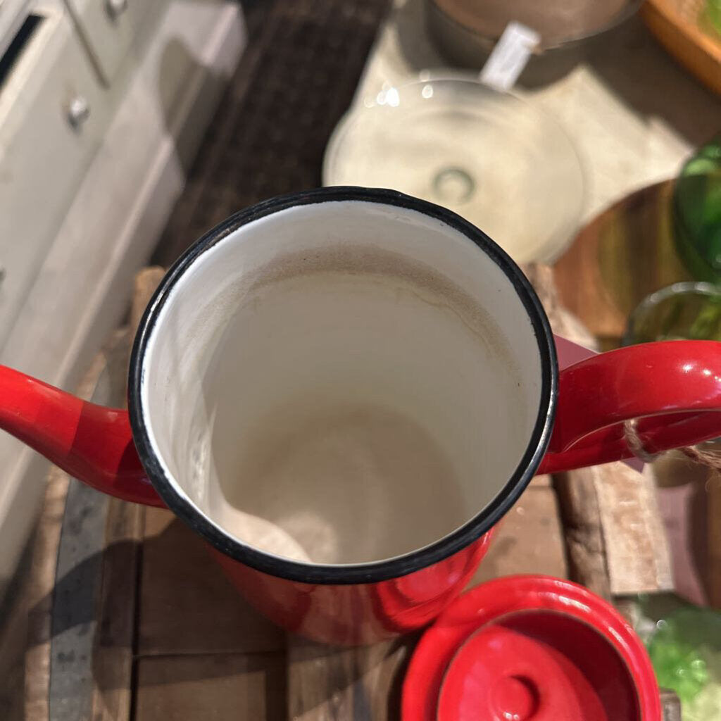 FRENCH ENAMEL COFFEE POT