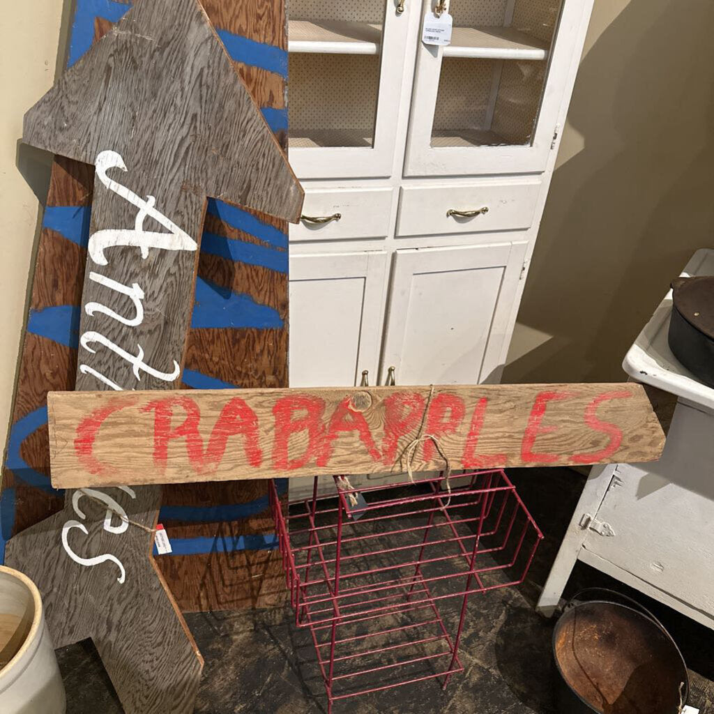 "CRABAPPLES" WOOD SIGN