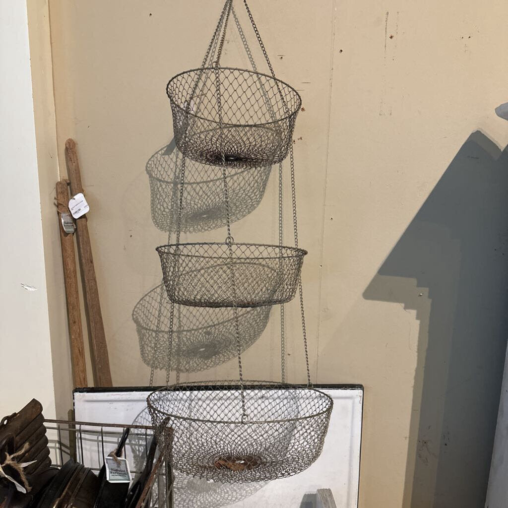 HANGING WIRE BASKET, 3 TIER