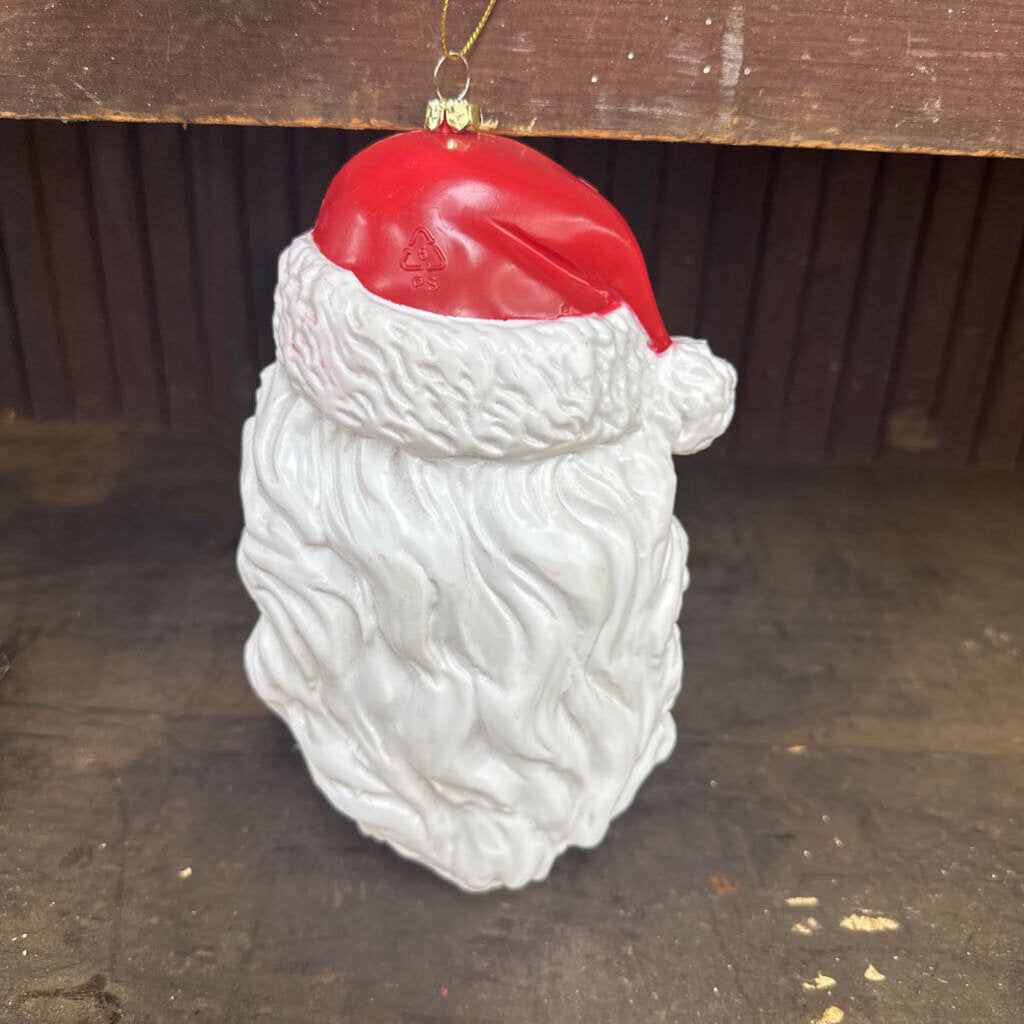BLOW MOLD SANTA HEAD ORNAMENT