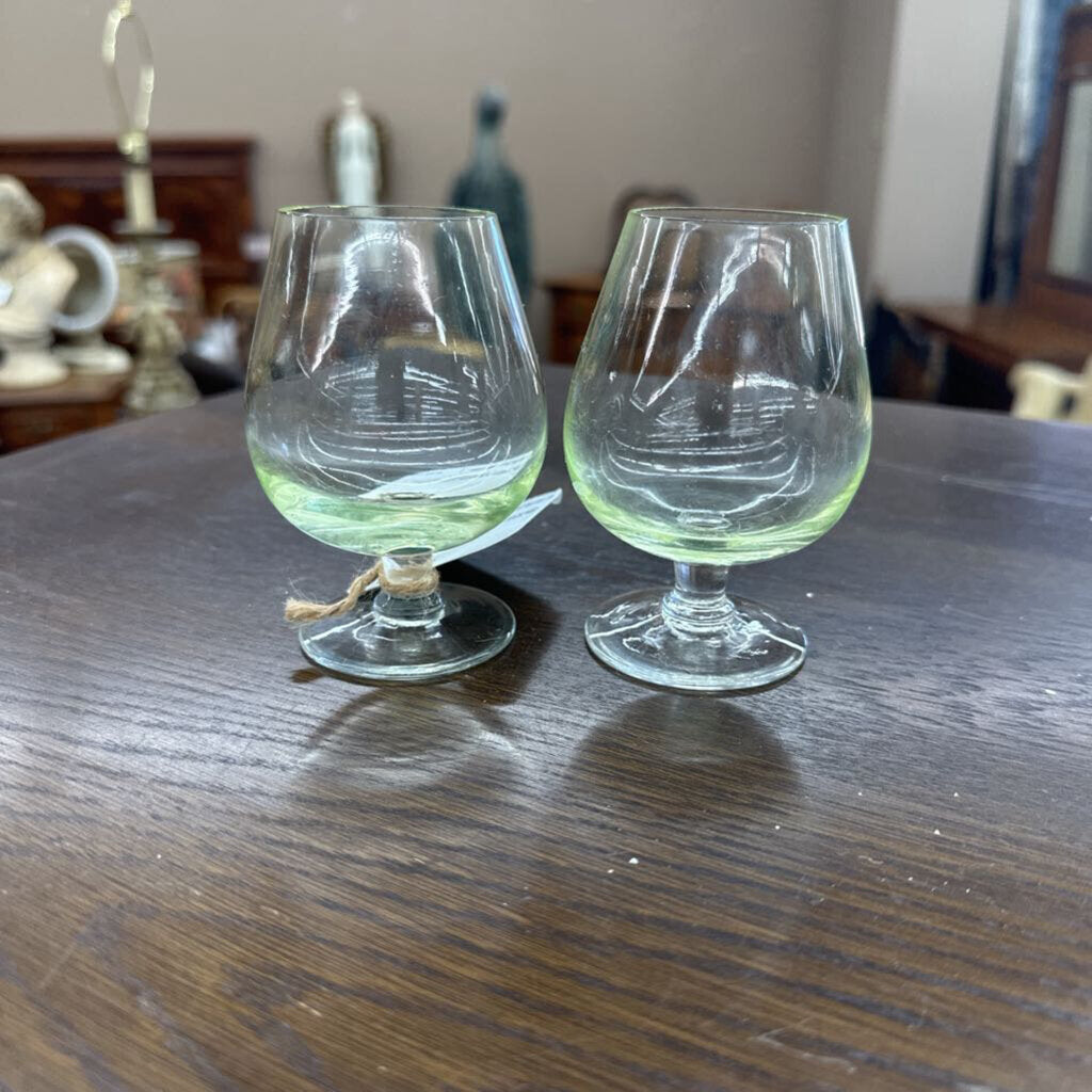 BLENDO LEMON FROSTED BRANDY SNIFTERS
