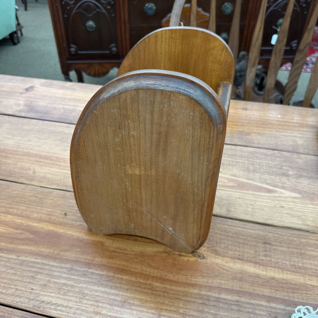 WOODEN BOOK TROUGH