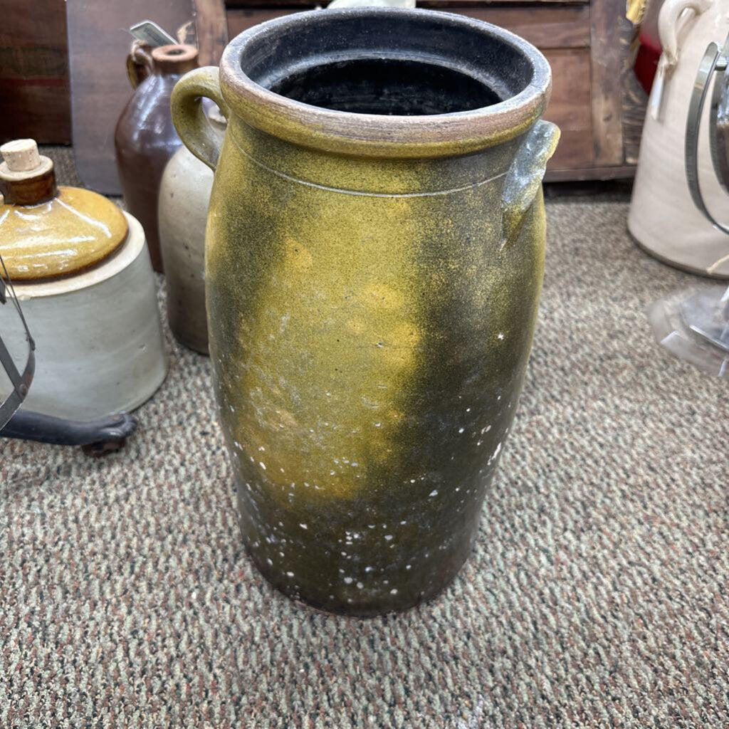 DOUBLE HANDLE POTTERY JUG FROM ROCK MILLS POTTERY