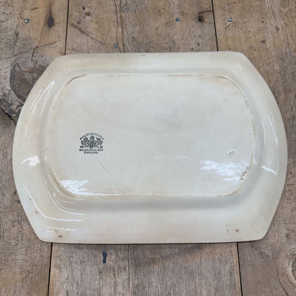 IRONSTONE TEA LEAF PLATTER, CIRCA 1891-1914