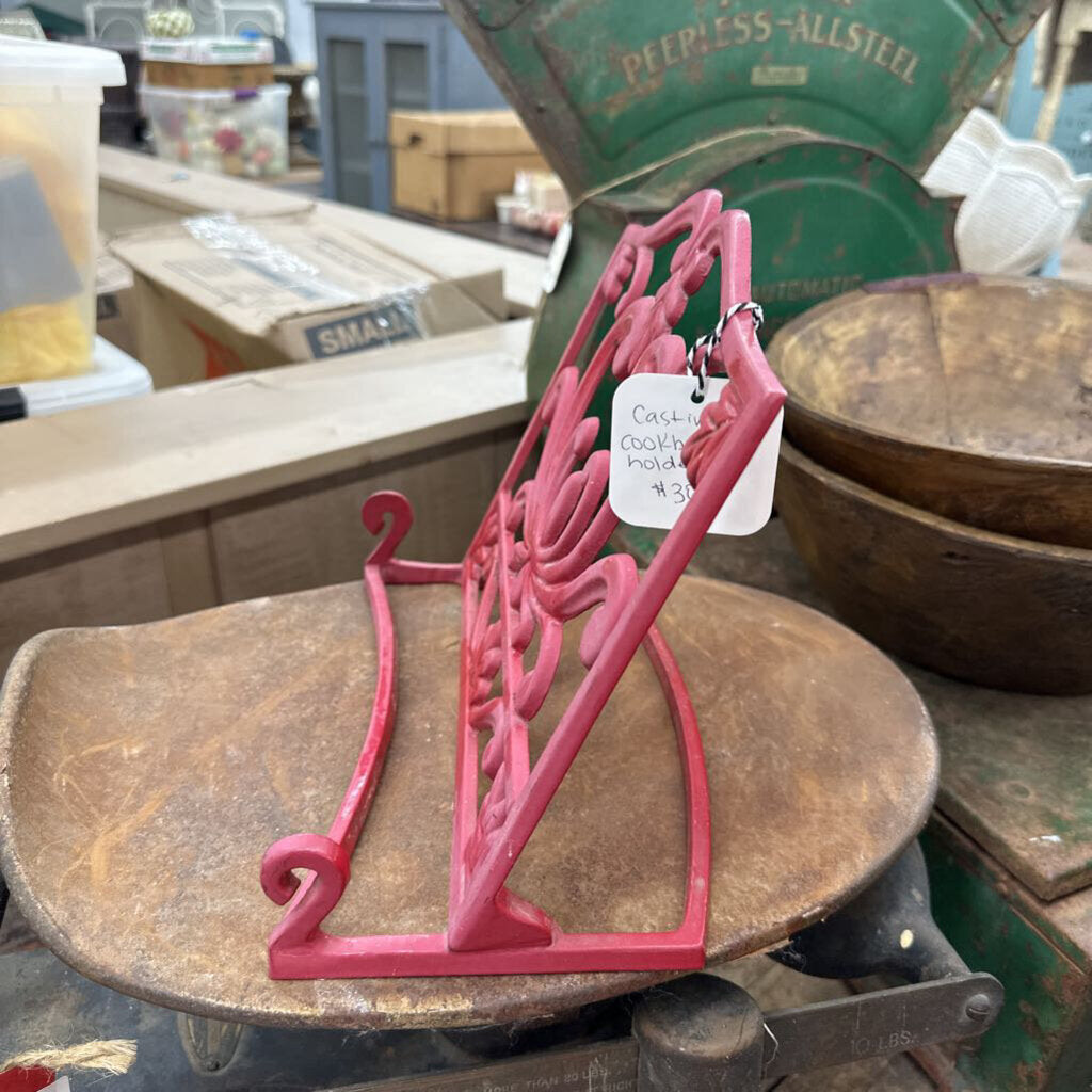 CAST IRON COOKBOOK HOLDER